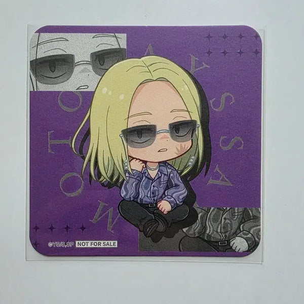 [BUNJANG] Sakamoto Days Sakaday Smile Base Black Rose Garden Collaboration Cafe Shishiba SD Coaster / 사카모토 데이즈 사카데이 스마일 베이스 black rose garden 콜라보 카페 시시바 SD 코스터