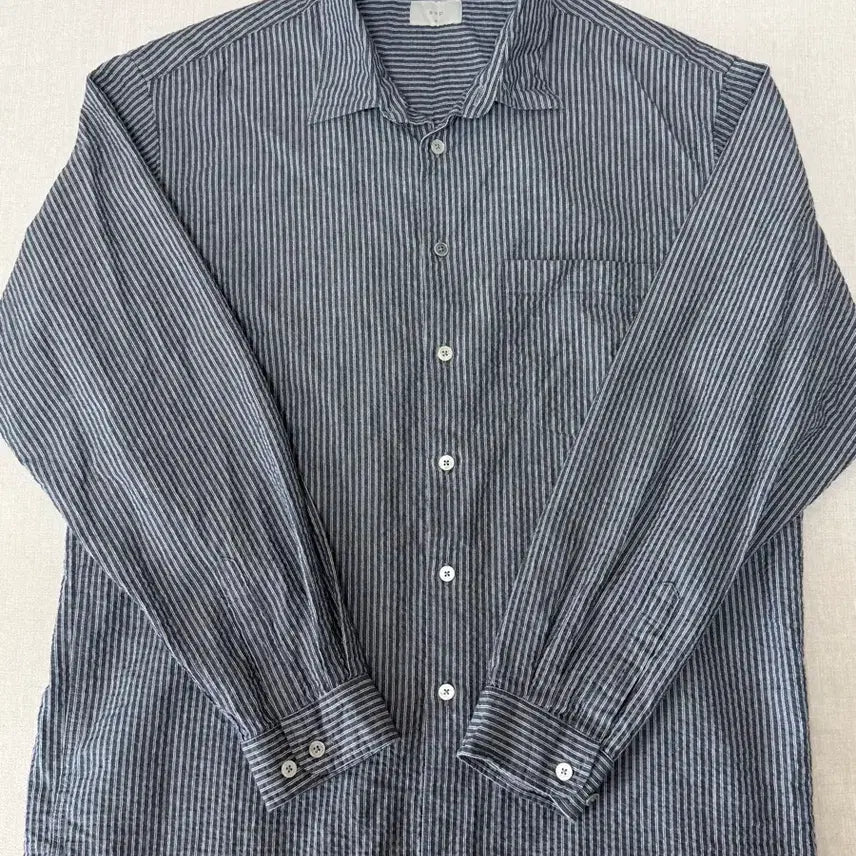 [BUNJANG] ASPE Core Stripe Shirt Navy / 애습 코어 스트라이프 셔츠 M 네이비
