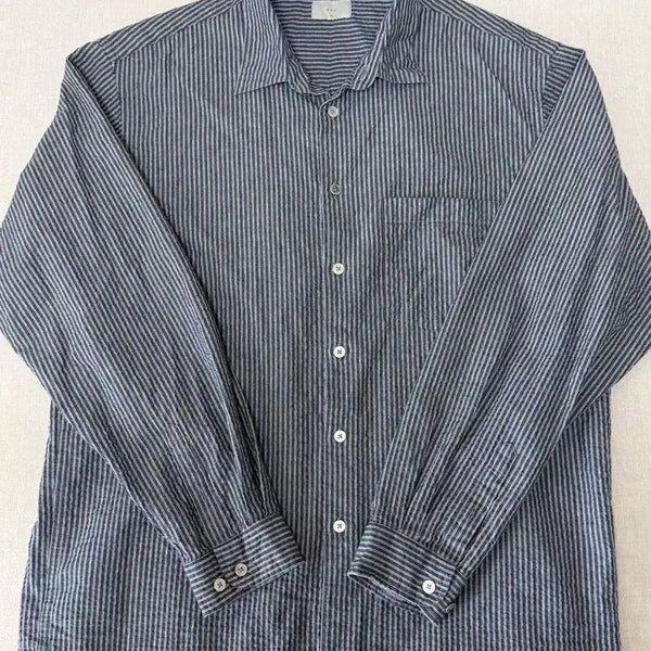 [BUNJANG] ASPE Core Stripe Shirt Navy / 애습 코어 스트라이프 셔츠 M 네이비
