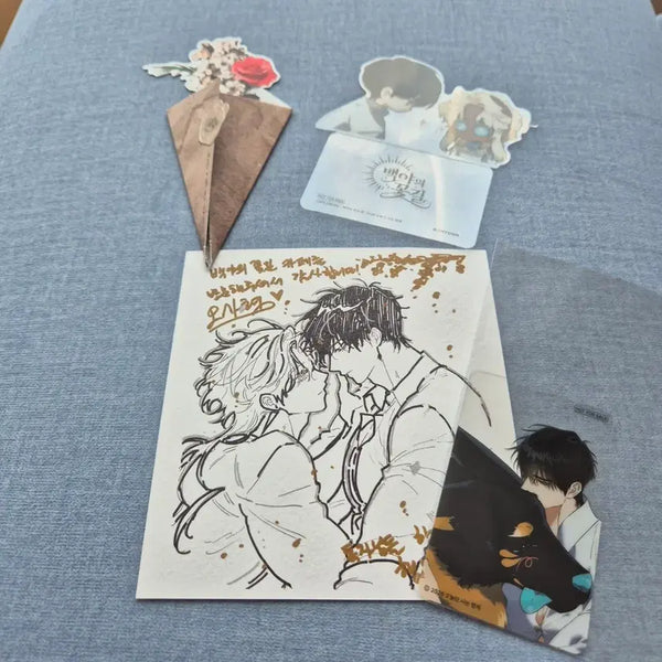 [BUNJANG] Baekya's Flower Road Cafe Lebom Lucky Draw Bundle Set Photocard / [백야의 꽃길] 카페레봄 특전 및 포카 일괄