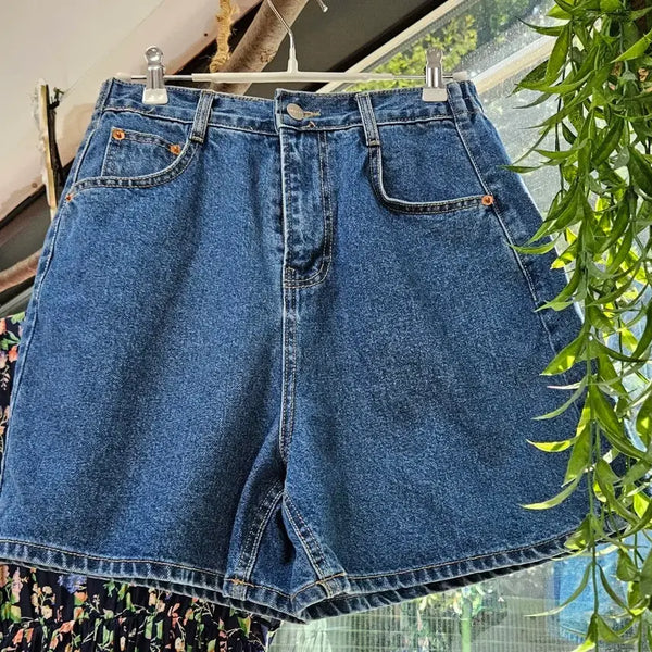 [BUNJANG] Denim Shorts with Back Elastic Waistband (Size 55~) / [새상품]데님 뒷밴딩 반바지(55~)
