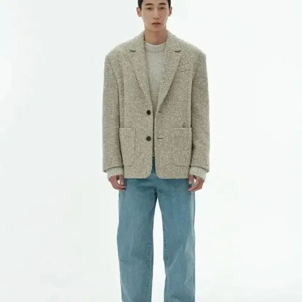 [BUNJANG] Momento Oversized Tweed Jacket / 아모멘토 오버싸이즈 트위드 자켓