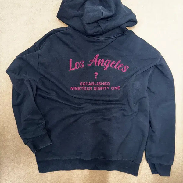 [BUNJANG] Guess Chain Embroidered Hoodie (M) / 게스 체인 자수 후드티