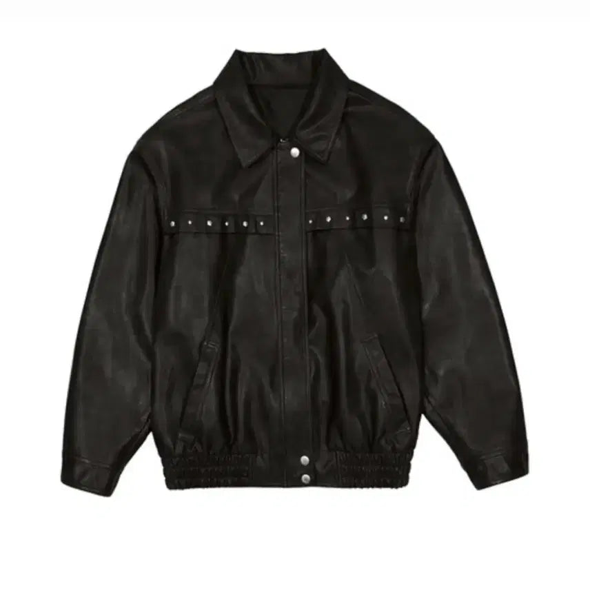 [BUNJANG] Margarine Fingers Rivet Eco Leather Jacket Black / 마가린핑거스 리벳 에코 레더 자켓 블랙 스터드(무료배송)
