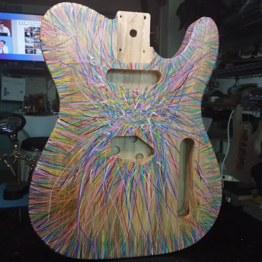 [BUNJANG] Fender Telecaster Elder Body (2pcs) Custom Hand-Painted Electric Guitar Body / 펜더 텔레캐스터 엘ㄹ더 바디2pcs 커스텀 핸드페인팅 일렉기타 바디