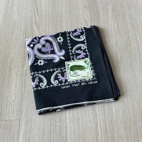 [BUNJANG] Kapital 30x30 Bandana Scarf Black / 캐피탈 30x30 스카프 반다나 블랙