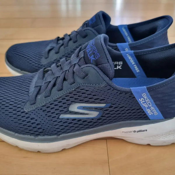 [BUNJANG] Skechers Go Walk 6 Slip-ins Men's Walking Shoes Navy 260mm / [정품/택포] 스케쳐스 남성 고워크6 슬립인스 편한 워킹화 260mm