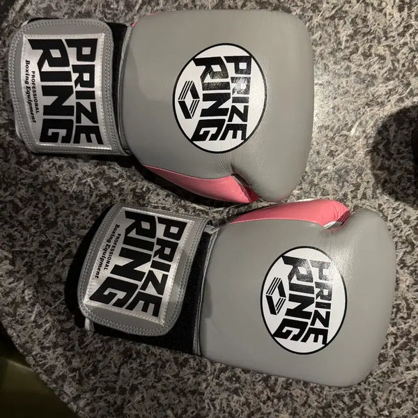 [BUNJANG] Fraizring Boxing Gloves 12oz (Pink/Gray) - A Grade / 프라이즈링 복싱 글러브 핑크/그레이 12온즈 A급