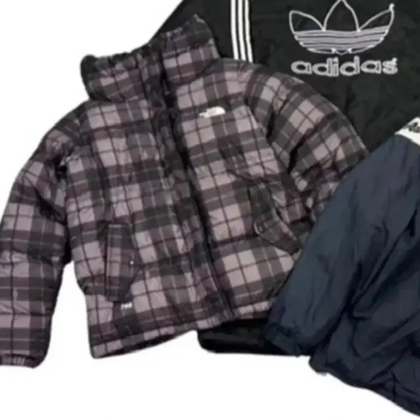 [BUNJANG] Vintage The North Face Checkered Puffer Jacket / 빈티지 노스페이스 체크 패턴 패딩