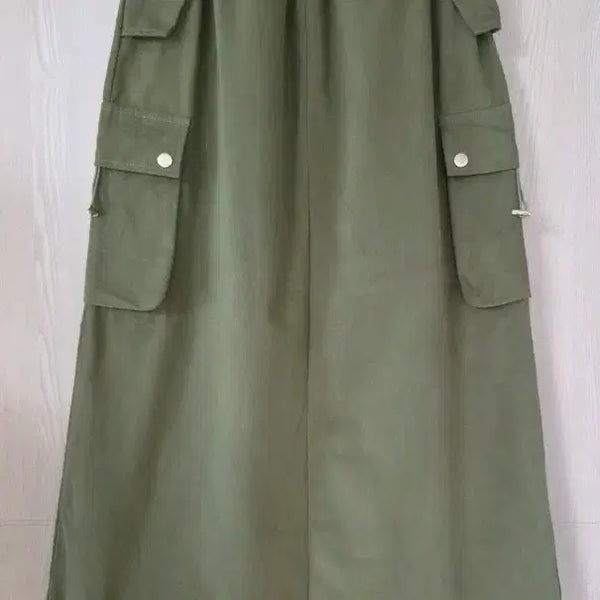 [BUNJANG] Cargo Banding Long Skirt Khaki / 55~77카키 카고 밴딩스커트 새상품