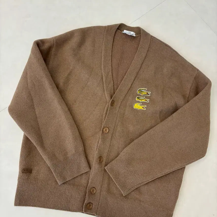 [BUNJANG] Lacoste Thick Wool Blend Cardigan Size 105 / [백화점판] 라코스테 두툼한 울혼방 가디건 105