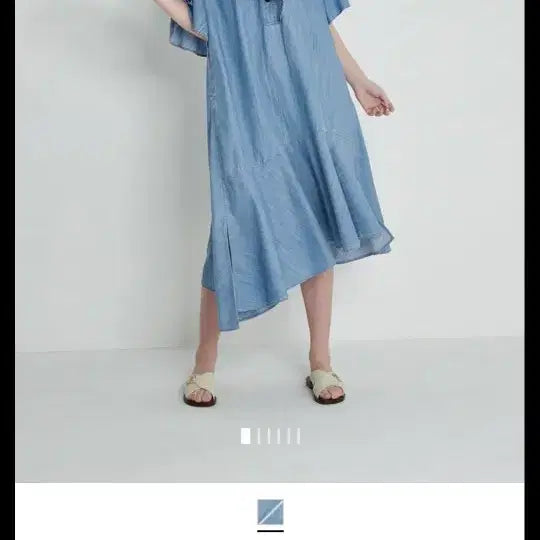 [BUNJANG] System Frill Denim Dress Size 55 / 시스템 프릴 데님 원피스55