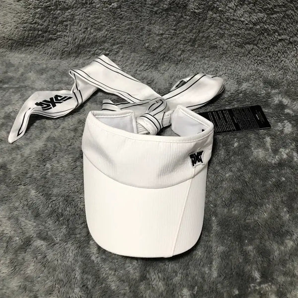 [BUNJANG] PXG Golf Cap White with Ribbon Detail / PXG 골프 볼캡 화이트 리본 포함