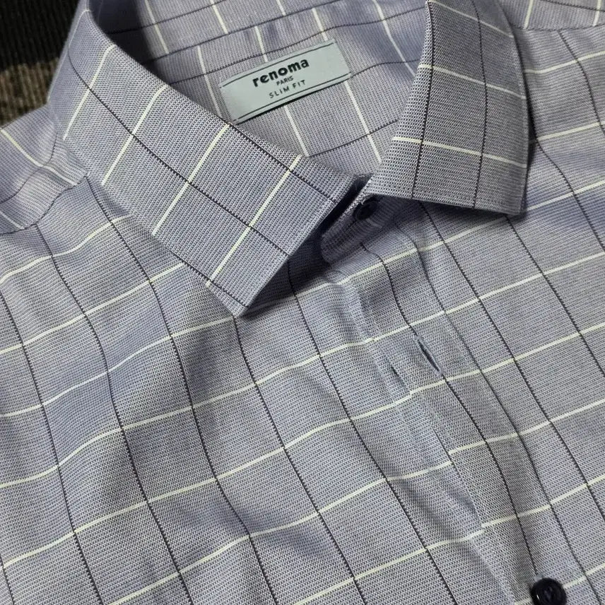[BUNJANG] Renoma Check Slim Fit Shirt Size 110 / [보관만한 새상품] 레노마 체크 슬림핏 셔츠 110 사이즈