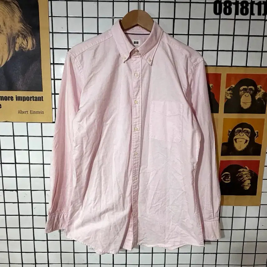 [BUNJANG] Uniqlo Pink L Shirt / 유니클로 셔츠 L 0818