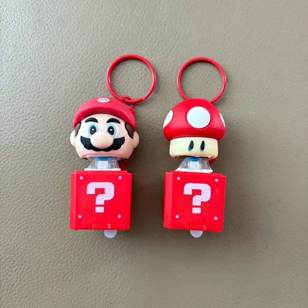 [BUNJANG] Super Mario Keycap Keyring Set (2 Types) / 슈퍼마리오 키캡 키링 2종 일괄