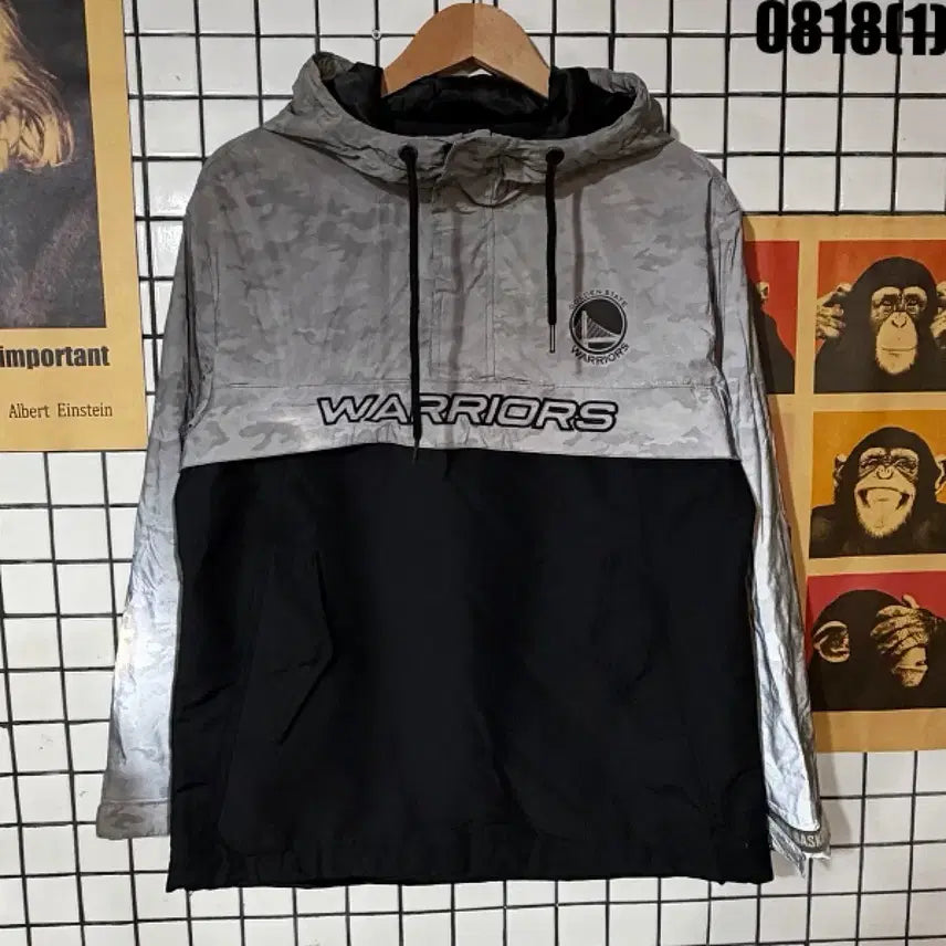 [BUNJANG] NBA Warriors Hood Anorak Jacket / NBA 후드 아노락 S 0818