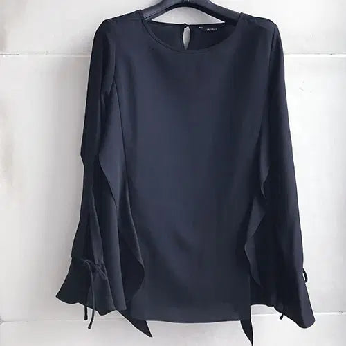 [BUNJANG] ABFZ Women's Black Polyester Blouse / abfz 정품 - 55/새거수준