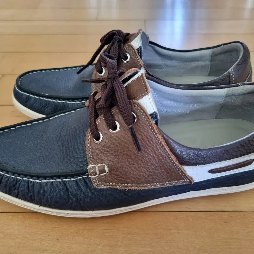 [BUNJANG] Tandy Michele BY Non-slip Deck Shoes Navy/Brown 260mm / [정품/택포] 탠디 미셸 BY 논슬립 데크슈즈 260mm