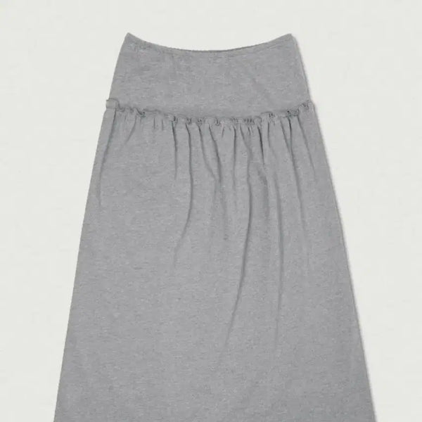 [BUNJANG] Love By Mood Terrace Shirring Skirt Grey / (택o)러브바이무드 테라스 셔링스커트 그레이