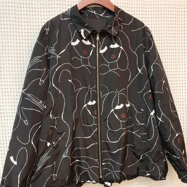 [BUNJANG] Hera Illustration Printing Zip-up Jacket / *헤라*일러스트 프린팅 집업 자켓 free