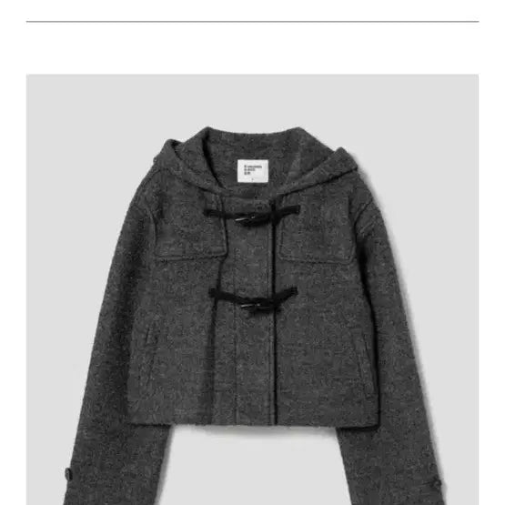 [BUNJANG] 8 Seconds Boucle Duffle Short Coat Grey / 에잇세컨즈 부클 더플 숏 코트 그레이