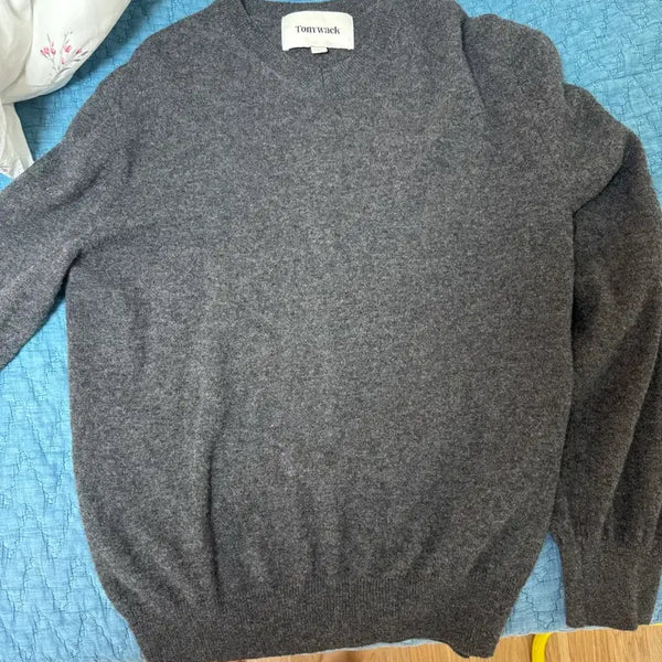 [BUNJANG] Tonywack 100% Cashmere V-Neck Knit / 토니웩 캐시미어 100 브이넥 니트