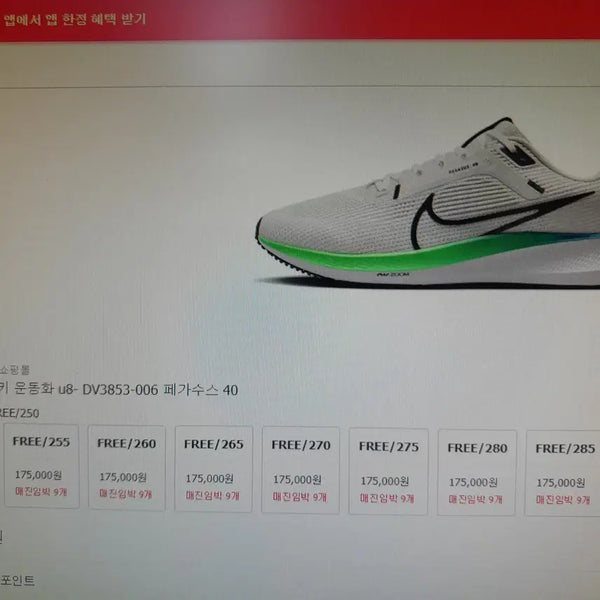 [BUNJANG] Nike Pegasus Running Shoes 260mm / 나이키 페가수스 운동화,런닝화 260미리..