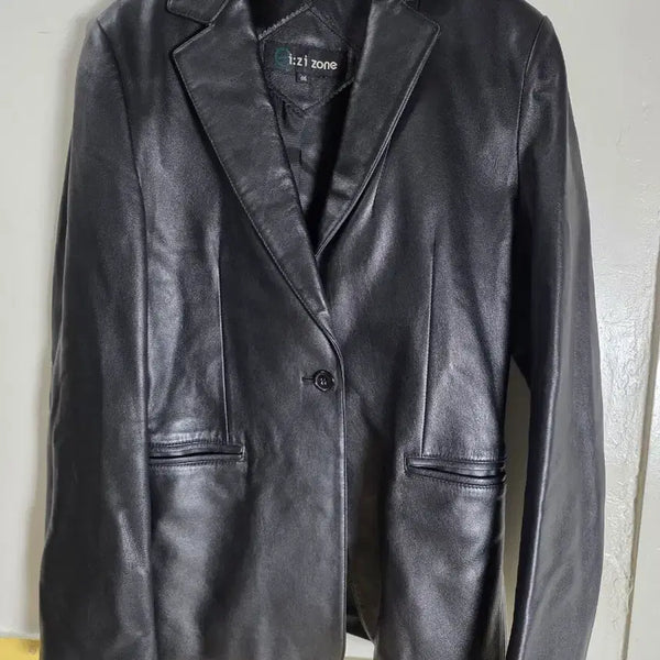 [BUNJANG] Genuine Lambskin Jacket Black / 55~66. 이자존 양가죽 자켓 블랙.  길이65cm