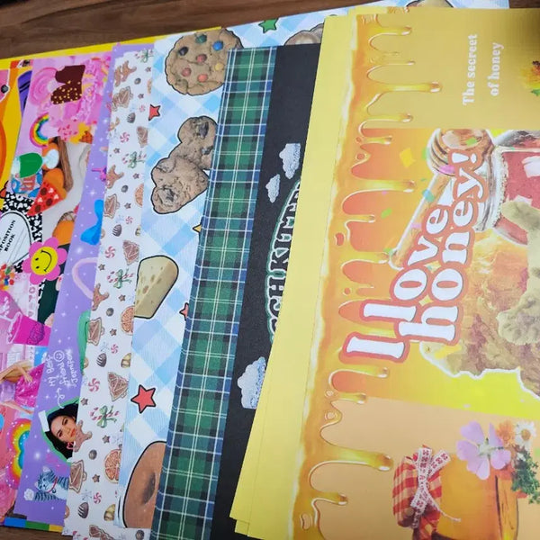 [BUNJANG] Kitsch Y2K Wrapping Paper Set / 키치랩핑지 하이틴랩핑지 y2k랩핑지 배경지