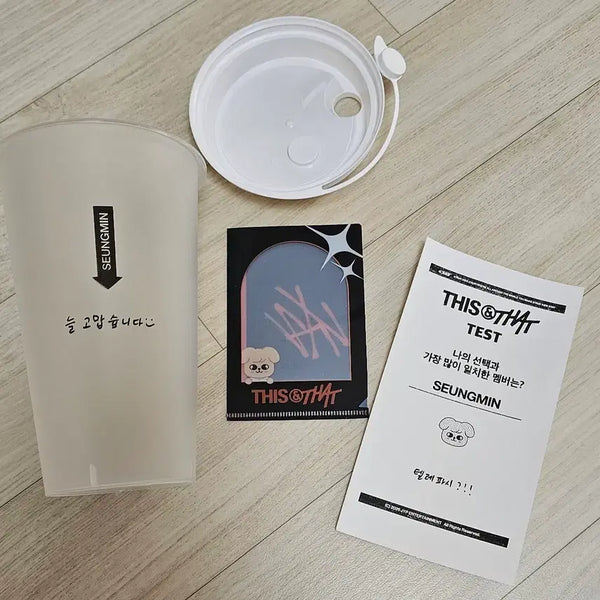 [BUNJANG] Stray Kids Popup Reusable L-Holder Receipt Set Hyunjin / 스트레이키즈 스키즈 팝업 리유저블 L홀더 영수증 세트 퍼핌 승민