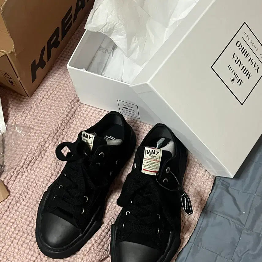 [BUNJANG] Mihara Yasuhiro Peterson Black Sneakers / 미하라 야스히로 피터슨 42 270 올검