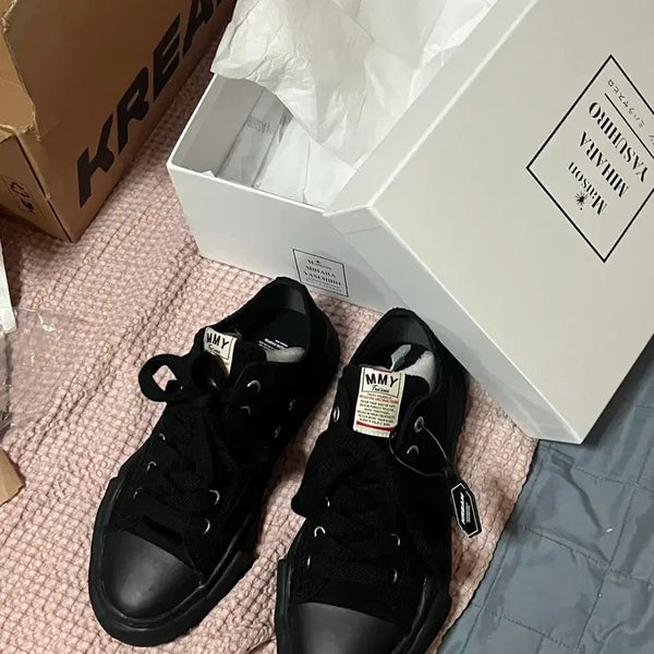 [BUNJANG] Mihara Yasuhiro Peterson Black Sneakers / 미하라 야스히로 피터슨 42 270 올검