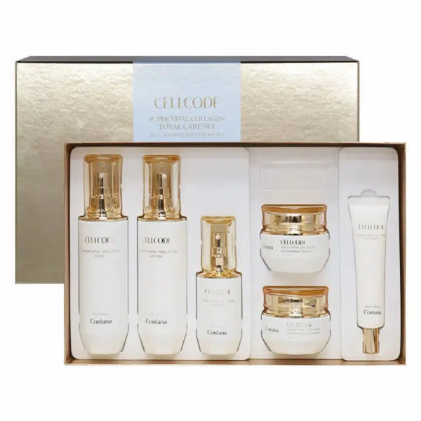 [BUNJANG] Coreana Cellcode Super Vital Collagen Total Care 6-Piece Set / 코리아나 셀코드 슈퍼 바이탈 콜라겐 토탈케어 6종 세트