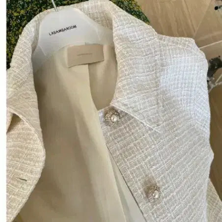 [BUNJANG] Rabam Baroom Tweed Jacket Ivory / 라밤바룸  트위드 자켓 아이보리
