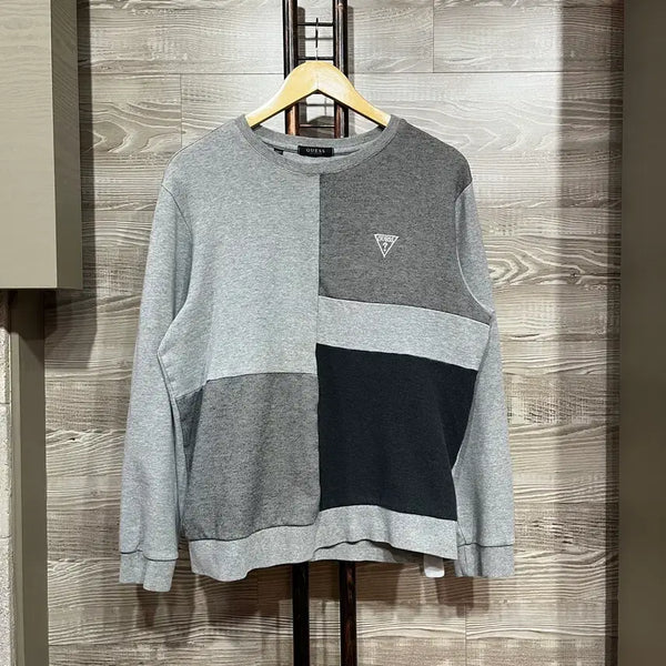 [BUNJANG] Guess Colorblock Pattern Sweatshirt L / 게스 배색 패턴 맨투맨 L (yg203
