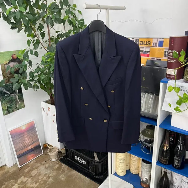 [BUNJANG] Burberry Double-Breasted Gold Button Blazer 40R / 버버리 더블브레스티드 금장 블레이져 40R