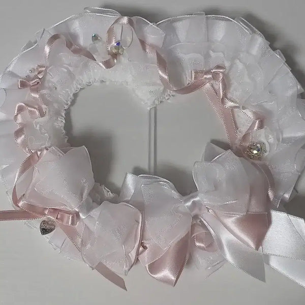 [BUNJANG] Ribbon Lace Heart Toploader / 리본 레이스 하트 탑로더