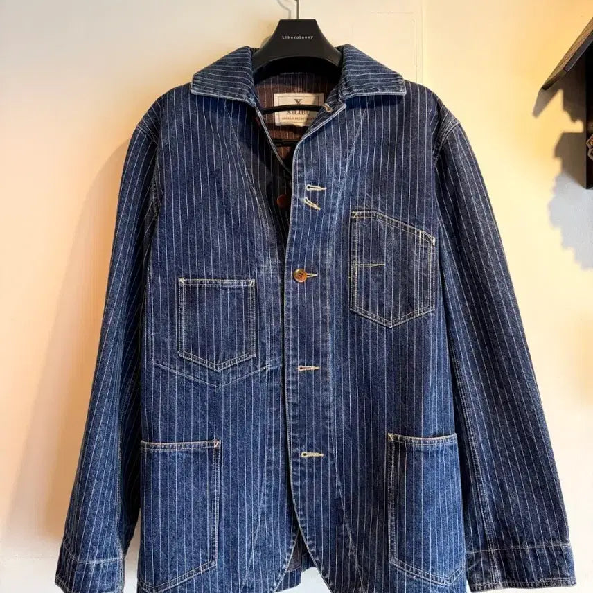 [BUNJANG] XILIBU Stripe Denim Jacket XL / XILIBU실리부 스트라이프 데님 자켓
