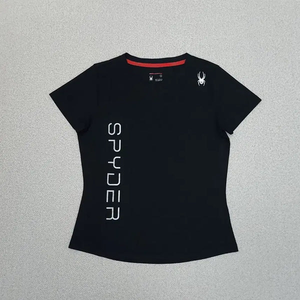 [BUNJANG] Spider Women's Short Sleeve T-Shirt Black / (S)스파이더 여성 반팔 티셔츠 블랙 운동 여름 스포츠 W4794