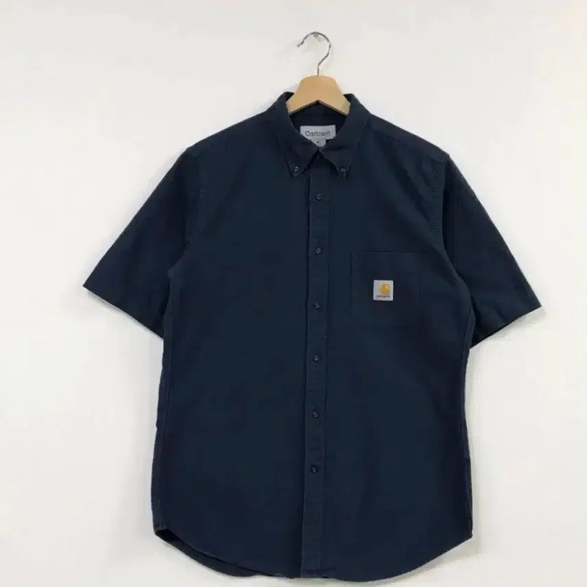 [BUNJANG] Carhartt Short Sleeve Shirt Dark Navy M / 칼하트 반팔 셔츠 다크 네이비 M
