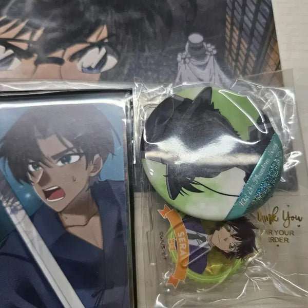 [BUNJANG] Detective Conan Kaito Kid Heiji Pentagram Lenticular Photocard & Badge Bundle Set / 명탐정 코난 괴도키드 하인성 펜타그램 렌터큘러등 굿즈 일괄