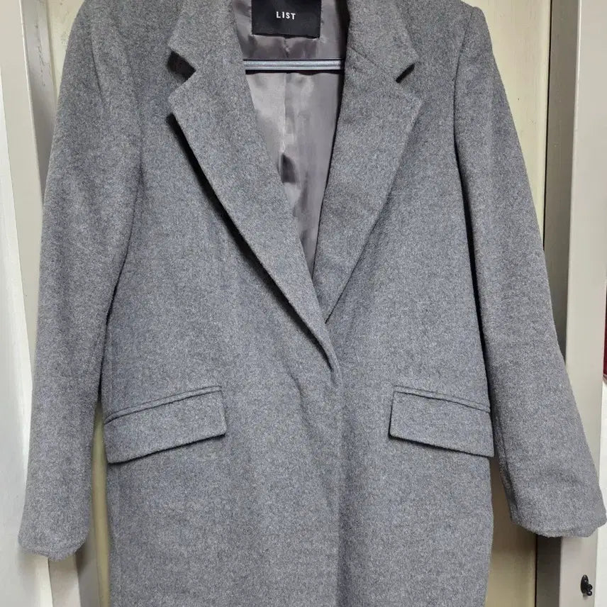 [BUNJANG] LIST Women's Single-Button Wool Blend Coat - Gray / LIST 여성 코트 그레이