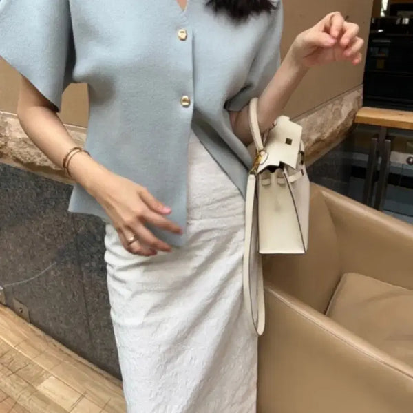 [BUNJANG] LeMy Jacquard Skirt M Ivory / (아이/새상품) 르뮈 자가드 스커트 M