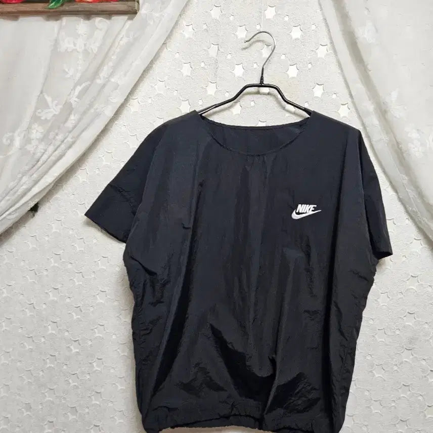 [BUNJANG] Black Oversized Woven T-Shirt (Women's 95-100) / 블랙 오버핏 우븐티 여성95~100