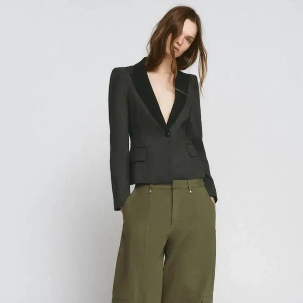 [BUNJANG] Zara ZW Collection Herringbone Combo Jacket / (새상품/자라인기쟈켓) ZARA 자라 ZW 컬렉션 헤링본 콤비 자켓
