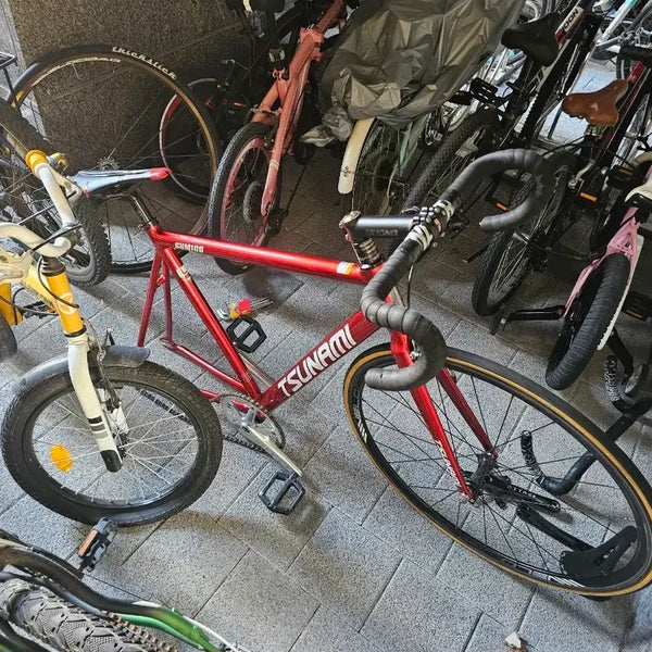 [BUNJANG] Tsunami Red Wine L Size Frame Bicycle / 쓰나미 레드와인 반차 판/교