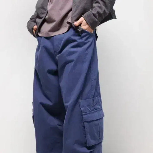 [BUNJANG] Haechingroom Cargo Chino Pants French Blue / [4] 해칭룸 카고 치노 팬츠 프렌치 블루
