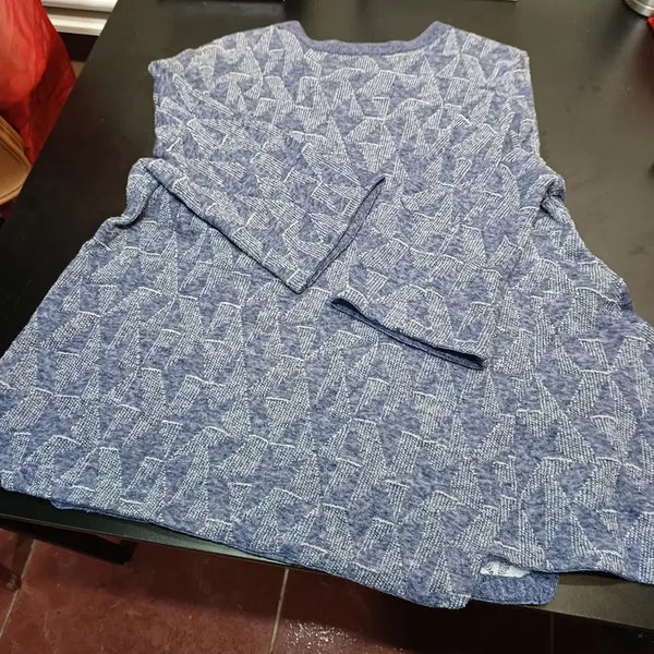 [BUNJANG] Blue Pattern Knit Sweater Size 100 / 블루 패턴 니트100사이즈    68009