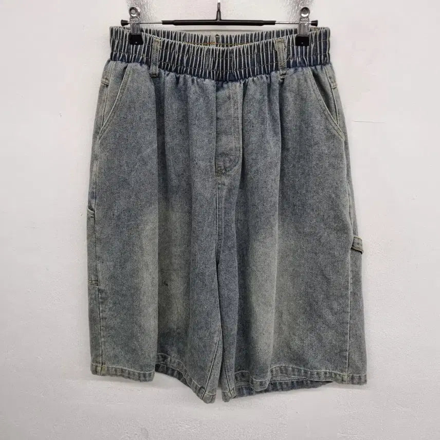 [BUNJANG] Bimono Denim Carpenter Bermuda Shorts / [100/L] 바이모노 데님 카펜터 버뮤다 반바지